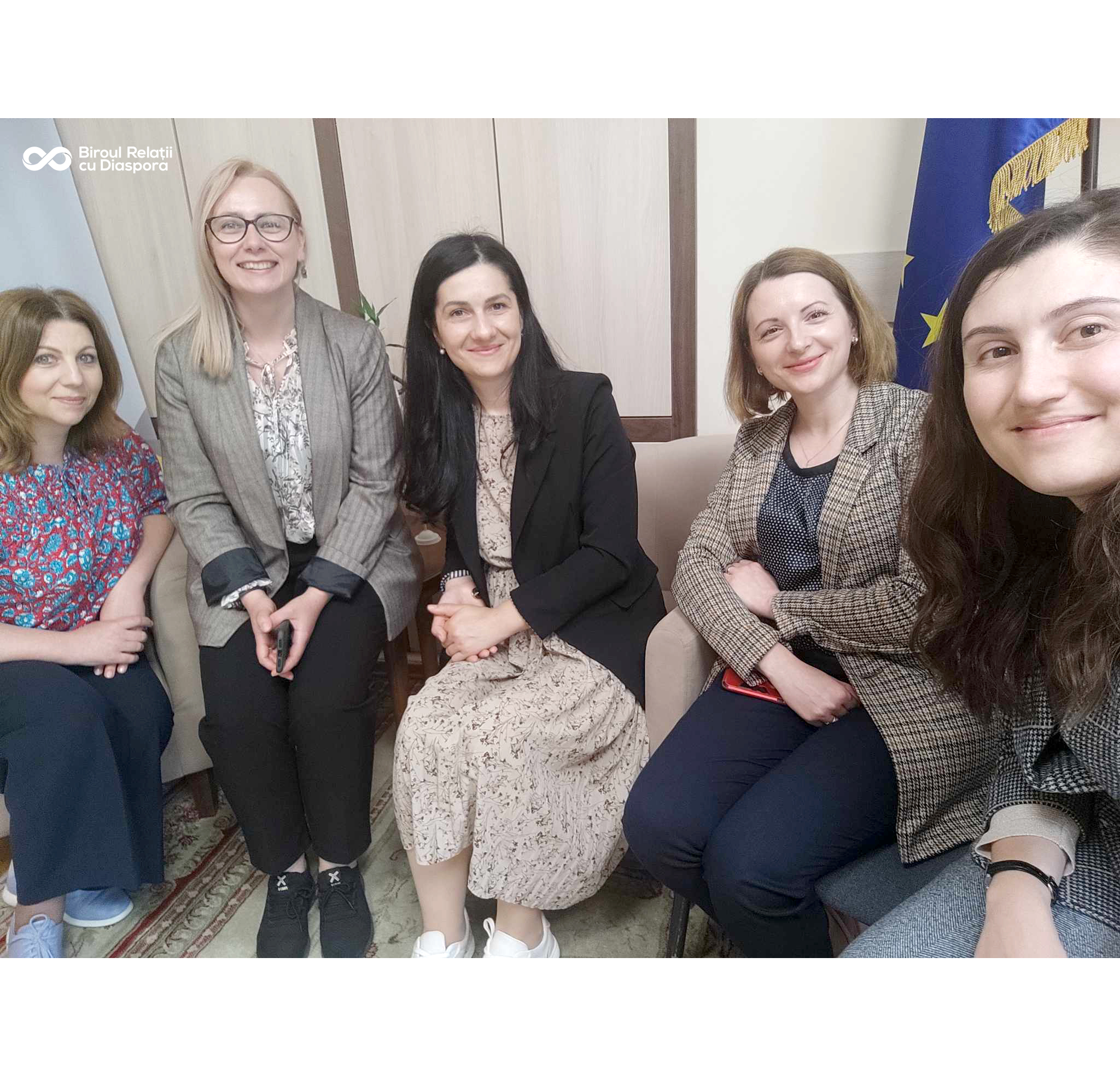 Dorina Baltag, fondatoarea fundației „Noroc Olanda”, în vizită la Biroul relații cu diaspora