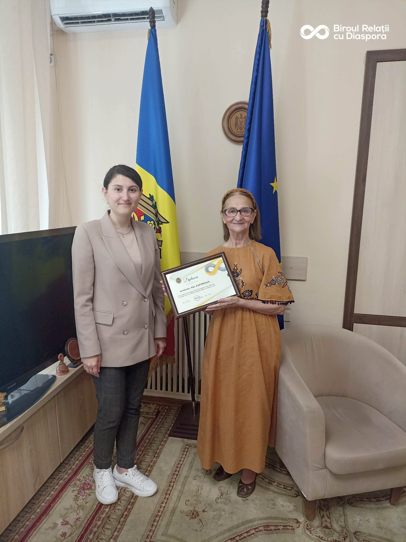 Scriitoarea Ada Zaporojan a vizitat Biroul relații cu diaspora