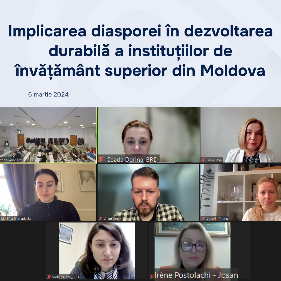 Implicarea diasporei în dezvoltarea instituțiilor de învățământ superior din Moldova