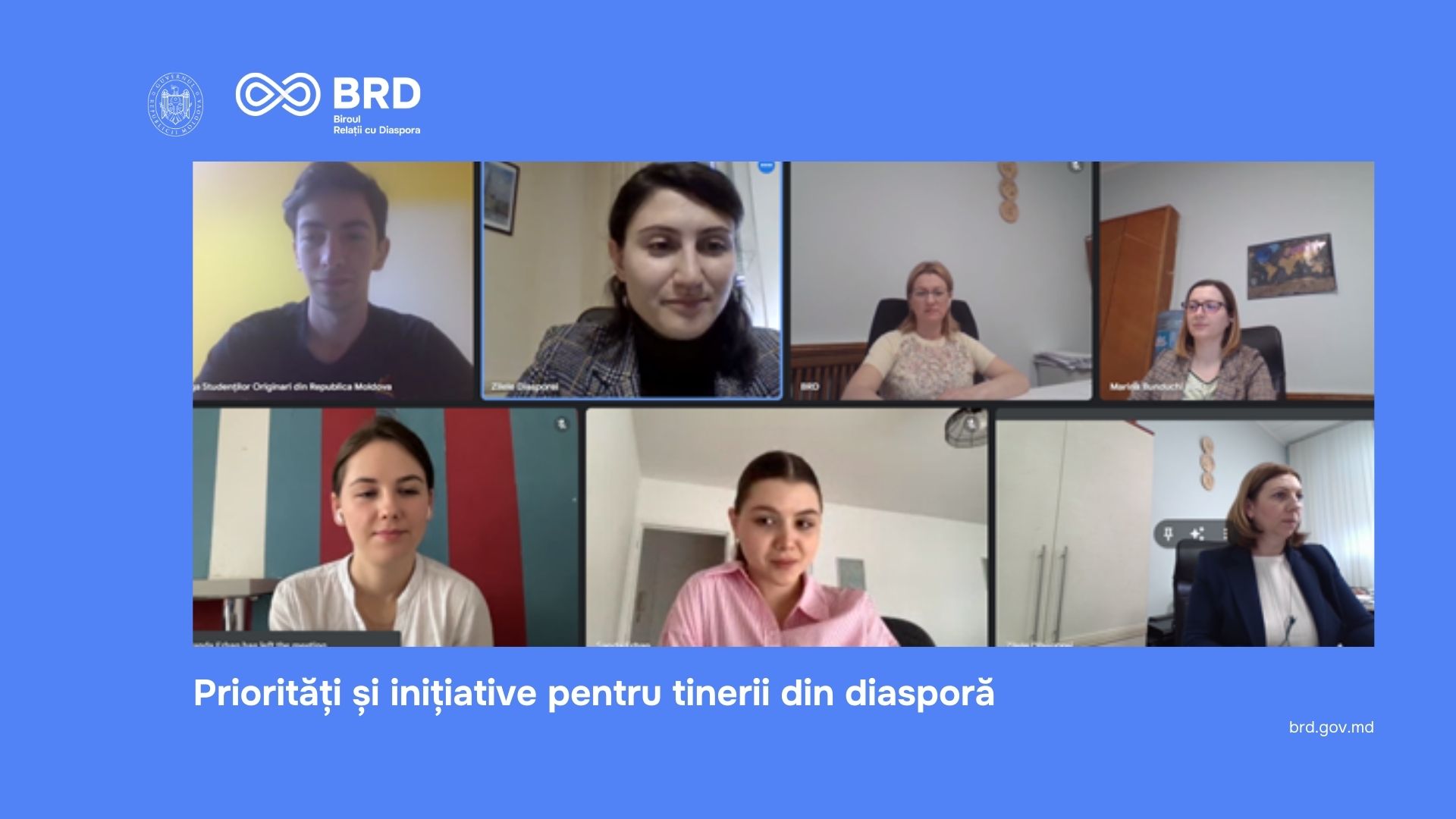 Priorități și inițiative pentru tinerii din diasporă discutate cu membrii Ligii Studenților Originari din Republica Moldova