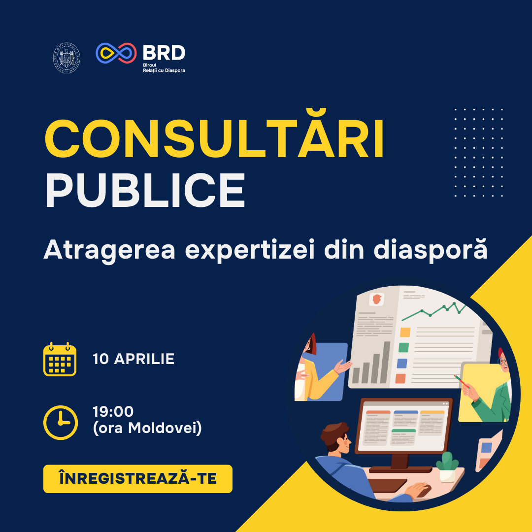 Biroul relații cu diaspora anunță consultări publice