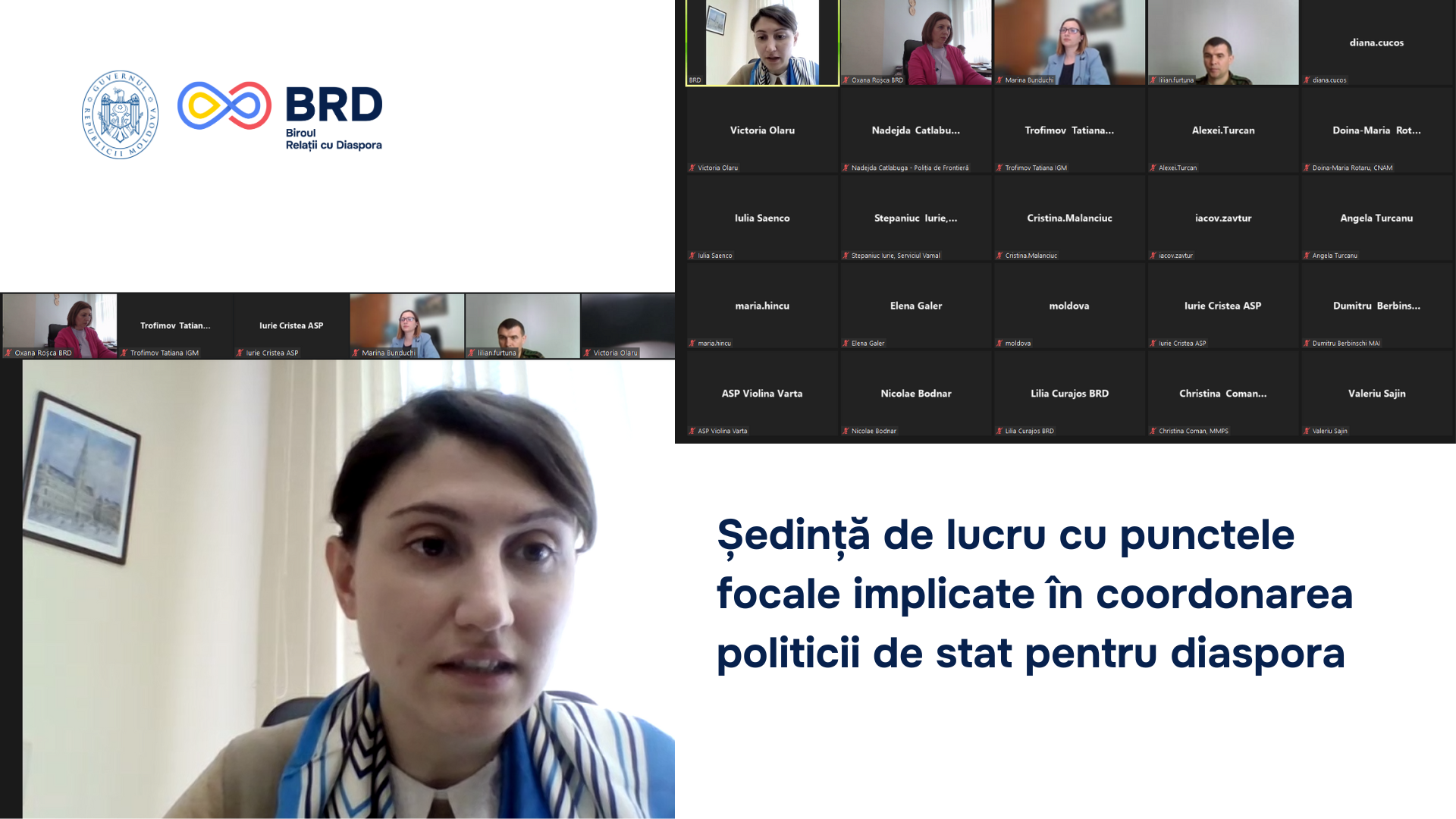 Ședință de lucru cu punctele focale implicate în coordonarea politicii de stat pentru diaspora