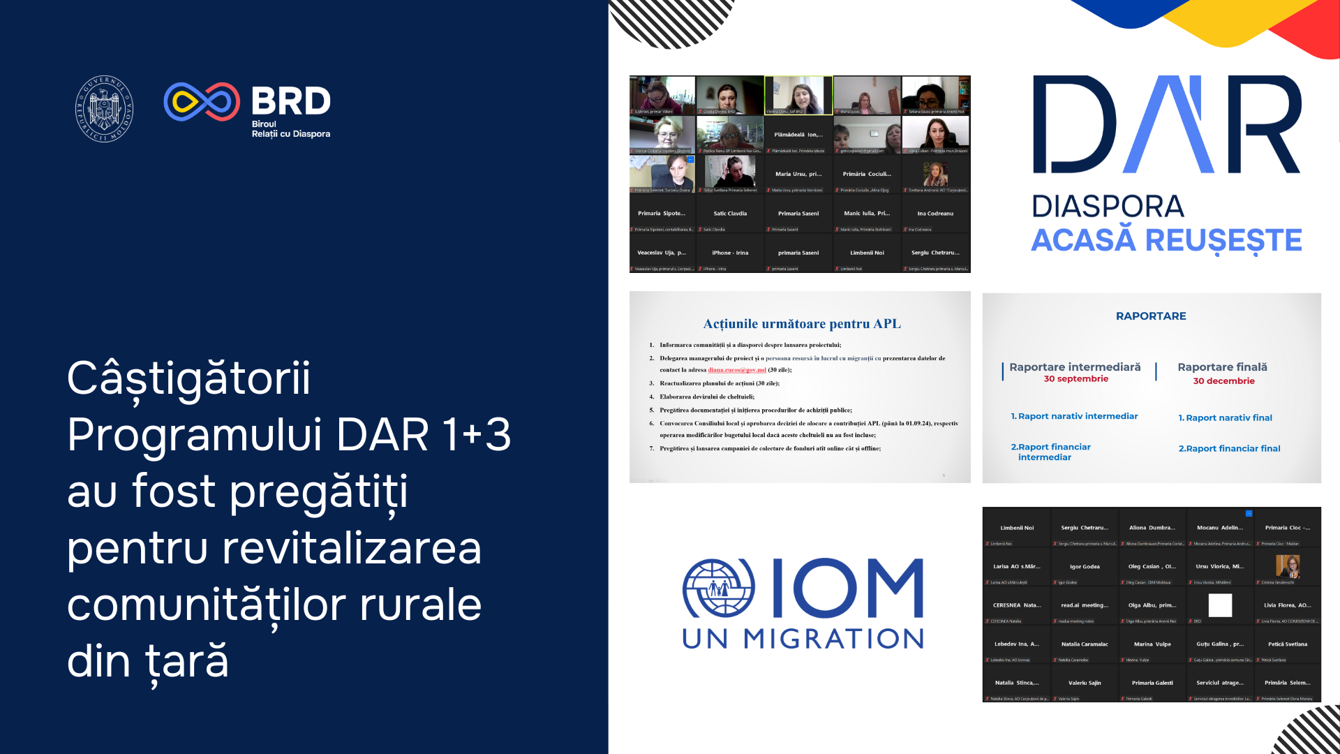 Câștigătorii programului DAR 1+3 au fost pregătiți pentru revitalizarea comunităților rurale din țară