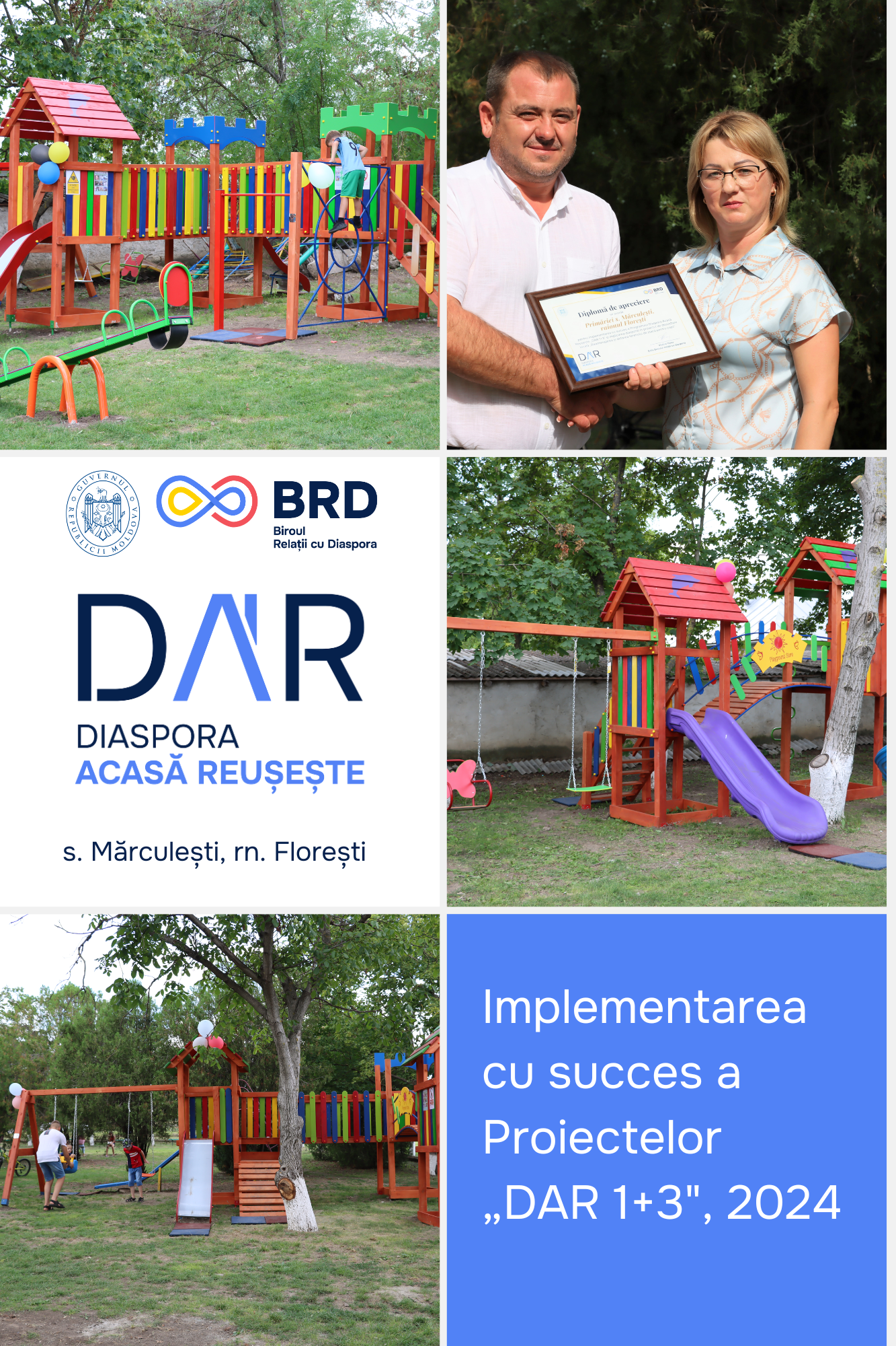 Primul proiect din cadrul Programului „DAR 1+3”, ediția 2024, implementat cu succes la Mărculești