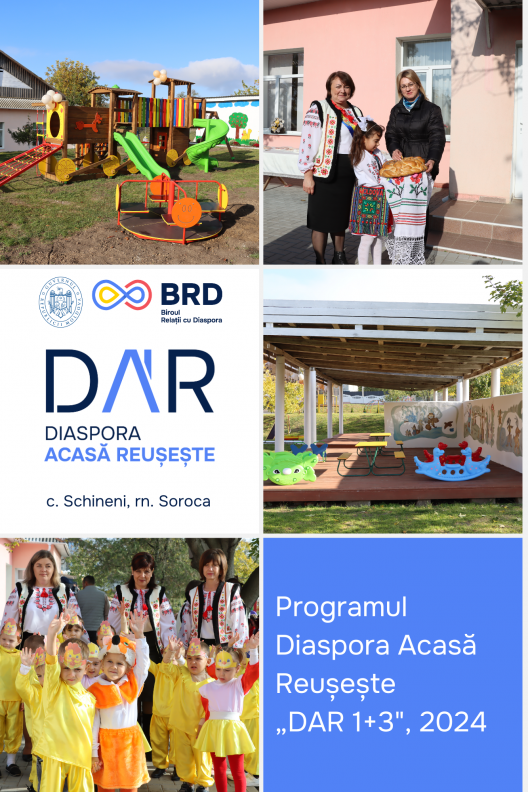 Amenajarea unui teren de joacă pentru copiii de la IET Schineni, raionul Soroca în cadrul Programului DAR 1+3